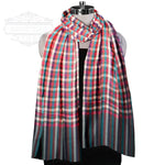 The Amritsar Store, Multicolor Bamboo Silk Scarf, Soft & Fine Quality with Check Pattern All Season - The Amritsar Store
