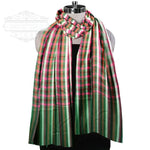 The Amritsar Store, Multicolor Bamboo Silk Scarf, Soft & Fine Quality with Check Pattern All Season - The Amritsar Store