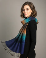 The Amritsar Store , Multicolor Bamboo Silk Scarf, Soft & Fine Quality with Stripes Pattern - The Amritsar Store