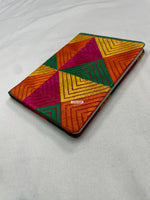Multicolor geometric pattern handmade fabric cover diary by The Amritsar Store