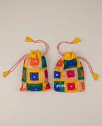 The Amritsar Store Phulkari Potli Bag in multicolor – Phulkari Embroidery - The Amritsar Store