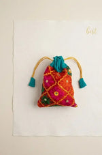 The Amritsar Store Phulkari Potli Bag – Punjabi Potli For Women - The Amritsar Store