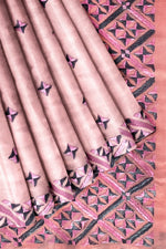 The Amritsar Store Phulkari Saree Hand Embroidered on elegant pink - The Amritsar Store