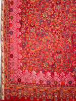 “The Amritsar Store Red Jaal Pattern Shawl with Intricate Floral Vine Weave – Premium Kashmiri Wool Wrap”