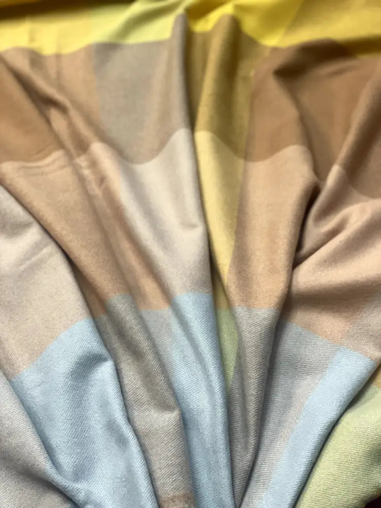 The Amritsar Store soft pastel checked winter scarf for women, lightweight and elegant cold-weather accessory
