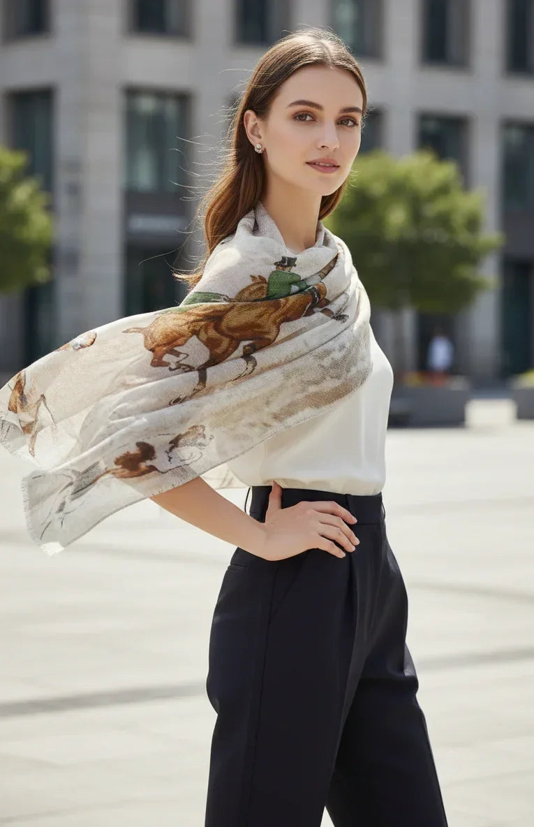 The Amritsar Store ,Wild Horses Scarf - The Amritsar Store