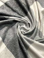 “The Amritsar Store classic black and white check wool scarf, soft woven winter scarf