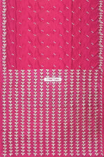 Phulkari Saree - Hand Embroidered Saree in Magenta color | The Amritsar Store - The Amritsar Store