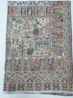 Women's Stole – Royal Heritage Mughal Darbar & Floral Jaal Weave | The Amritsar Store - The Amritsar Store