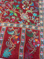 Handcrafted Kalamkari Stole with Traditional Kashmiri Floral Work – The Amritsar Store