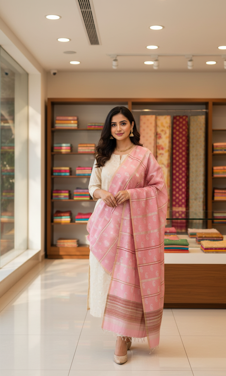 “The Amritsar Store Classic Kashmiri Self-Wool Shawl for Women – Soft, Warm & Elegant Winter Wear”