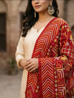 Phulkari Bagh Dupatta – Hand Embroidered Maroon Punjabi Bagh | The Amritsar Store - The Amritsar Store