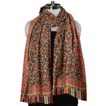 Women's Shawl, Kashmiri Kani Shawl, Traditional Paisleys Design, Warm Wool Rich Shawl, Large Wrap, Shawl For Women & Men - The Amritsar Store