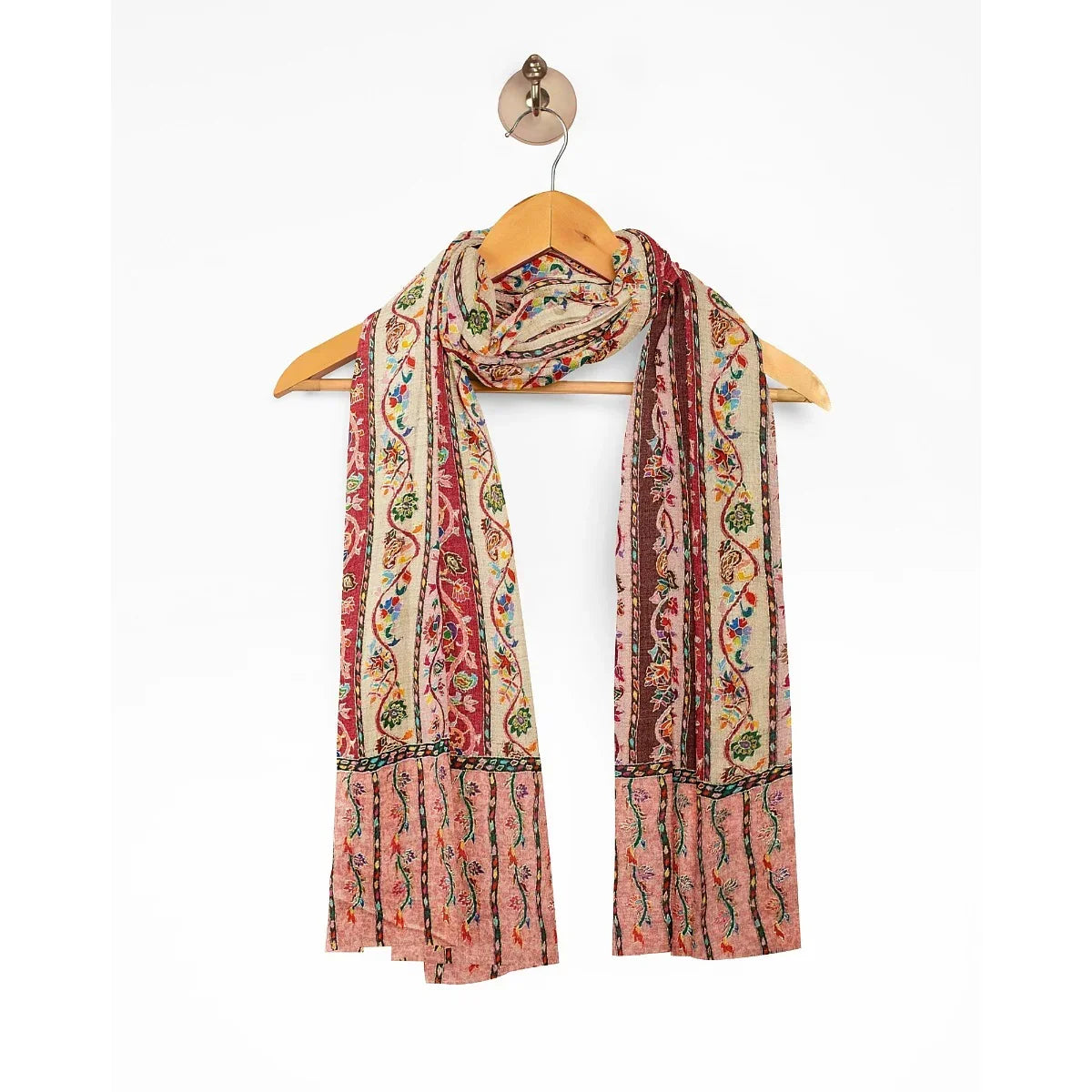 Women's Shawl, Heritage Collection Kalamkari Kashmiri Shawl, Pashmina Shawl For Women, Large Wrap Shawl For Women & Men - The Amritsar Store