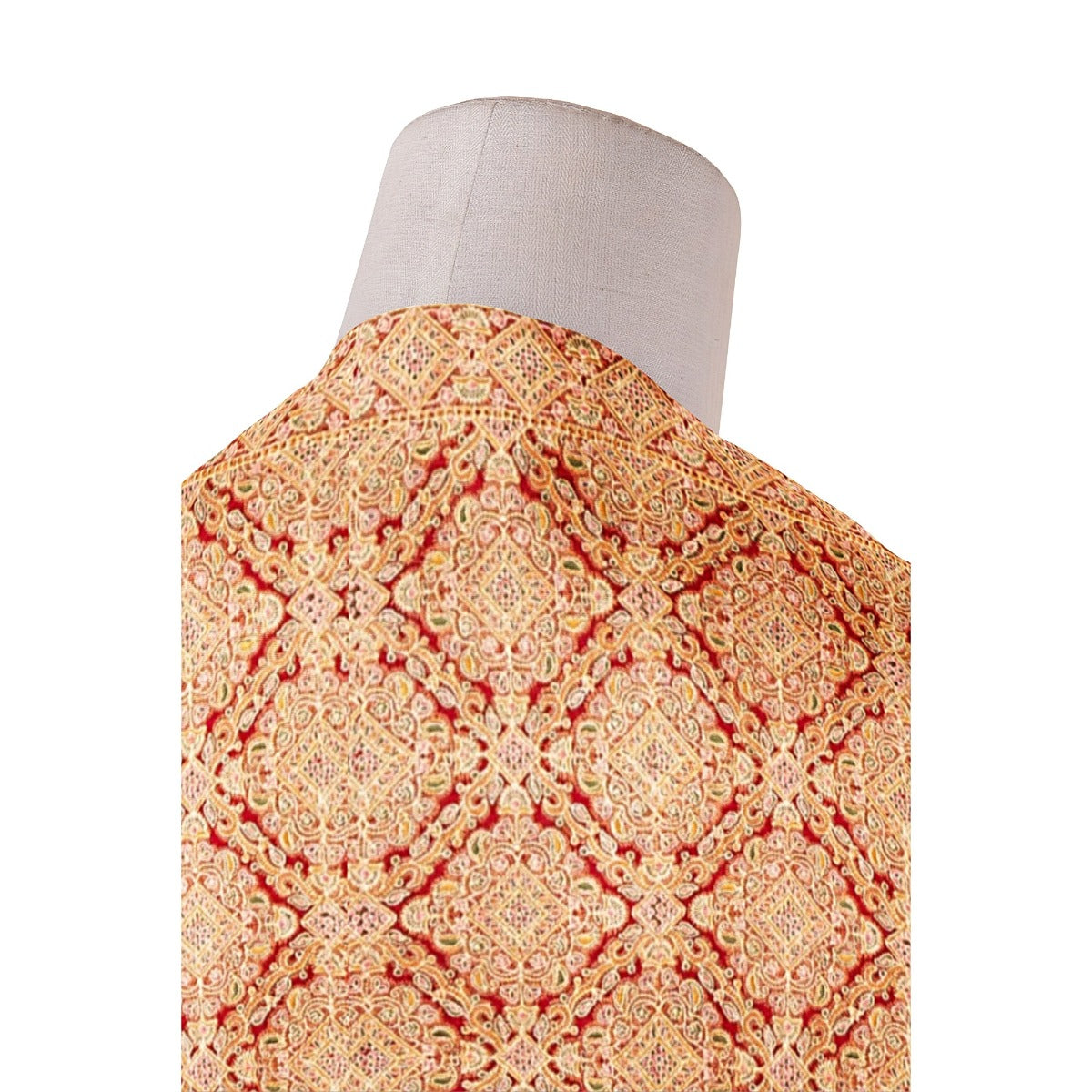 Women's Red Shawl, Needle Embroidery Kashmiri Shawl for women, Full Heavy Embroidery Shawl, Heritage Pure Wool Shawl With Sozni Embroidery - The Amritsar Store