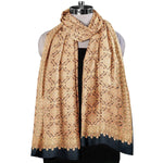 Women's Black Shawl, Needle Embroidery Kashmiri Shawl for women, Full Heavy Embroidery Shawl, Pure Wool Shawl with Sozni Embroidery - The Amritsar Store