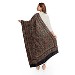 Women's Kani Shawl, Magenta Shawl, Faux Warm Pashmina Women Shawl, Woven Jacquard Design with Woven Kashmiri Paisleys Shawl For Women With Size 2.05 x 1.05 - The Amritsar Store