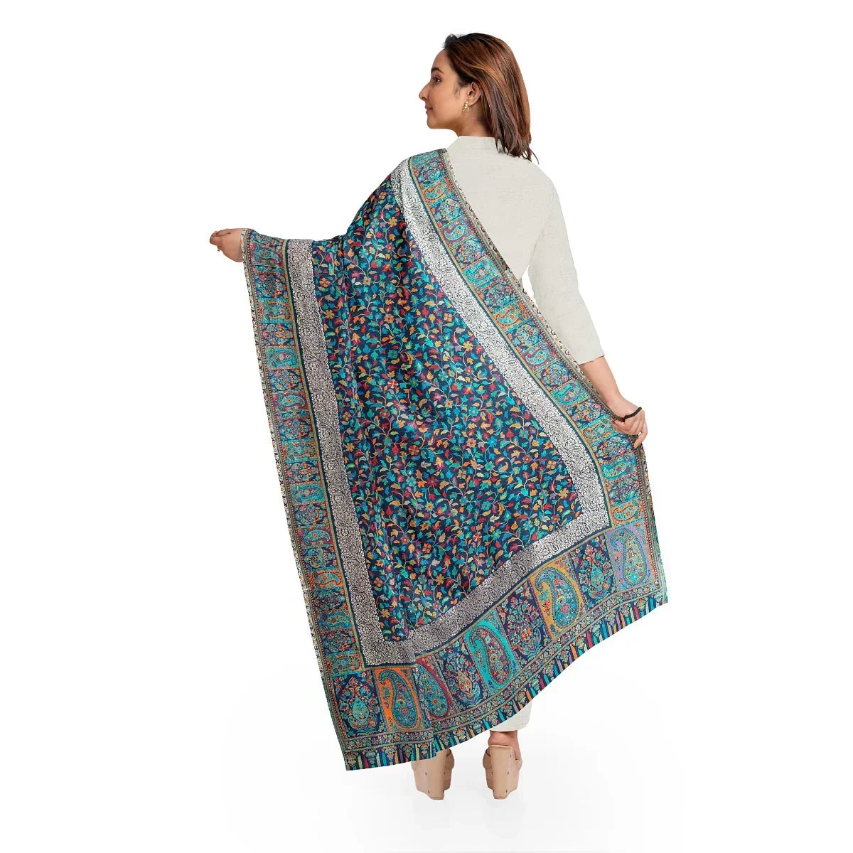 Womens Kani Zari Shawl - The Amritsar Store