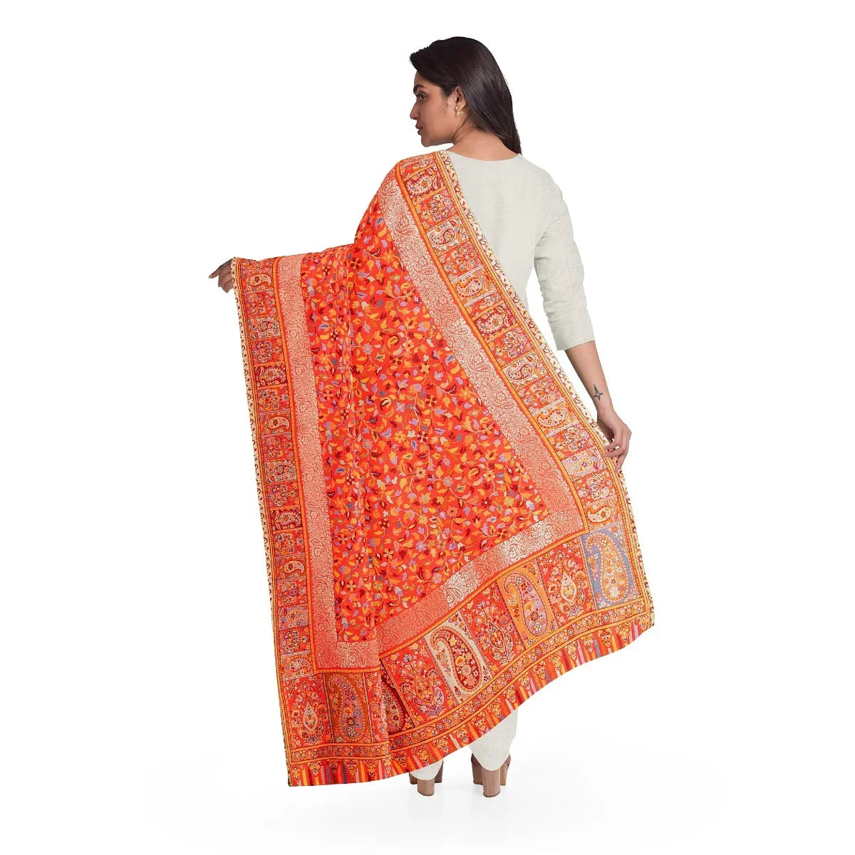 Womens Kani Zari Shawl - The Amritsar Store