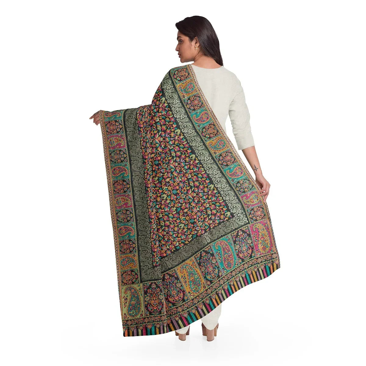 Womens Kani Zari Shawl - The Amritsar Store