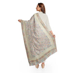 Womens Kani Zari Shawl, Off-White, Kashmiri Paisley Shawl for Women Bamboo Silk Blended Large Wrap Full Size, Traditional Weave, Soft and Warm, Perfect Gift For Loved Ones - The Amritsar Store