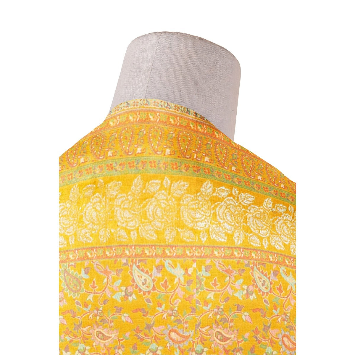 Womens Kani Zari Shawl, Mustard, Kashmiri Paisley Shawl for Women Bamboo Silk Blended Large Wrap Full Size, Traditional Weave, Soft and Warm, Perfect Gift For Loved Ones - The Amritsar Store