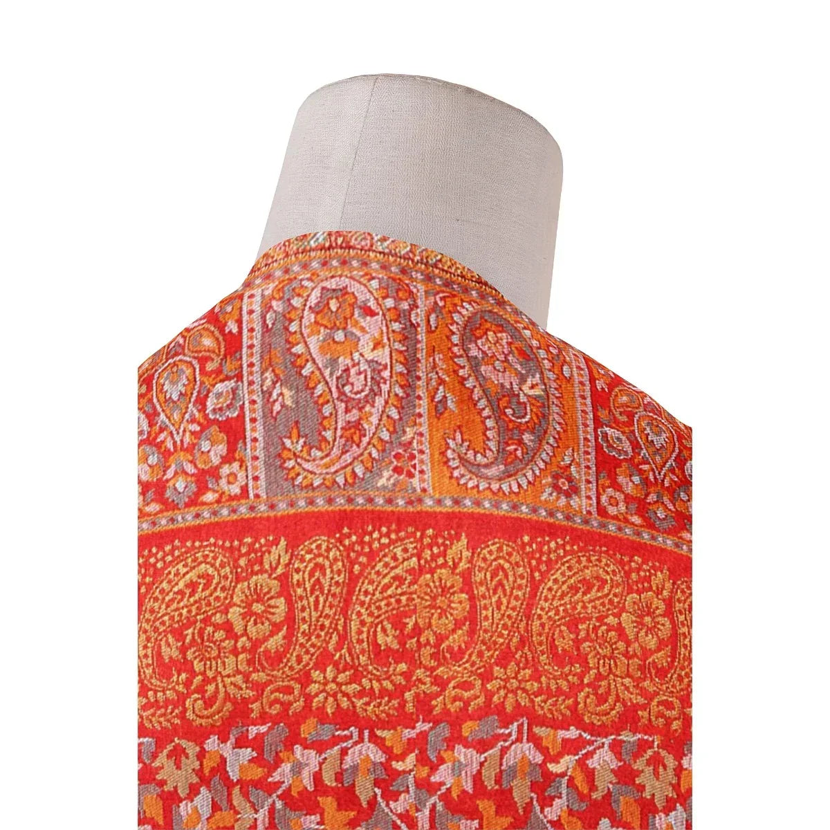 Womens Kani Zari Stole, Navy Blue, Kashmiri Paisley Stole for Women Bamboo Silk Blended, Traditional Weave, Soft and Warm, Perfect Gift For Loved Ones - The Amritsar Store