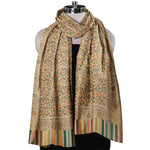 Mens Hand-Woven Kani Jamawar Shawl, Kashmiri Kani Fine Wool Shawl, Soft & Warm Shawl for Men, Kashmiri Paisley Woven Jacquard Size 2.65 x 1.35, Perfect Gift For Your Loved One's - The Amritsar Store