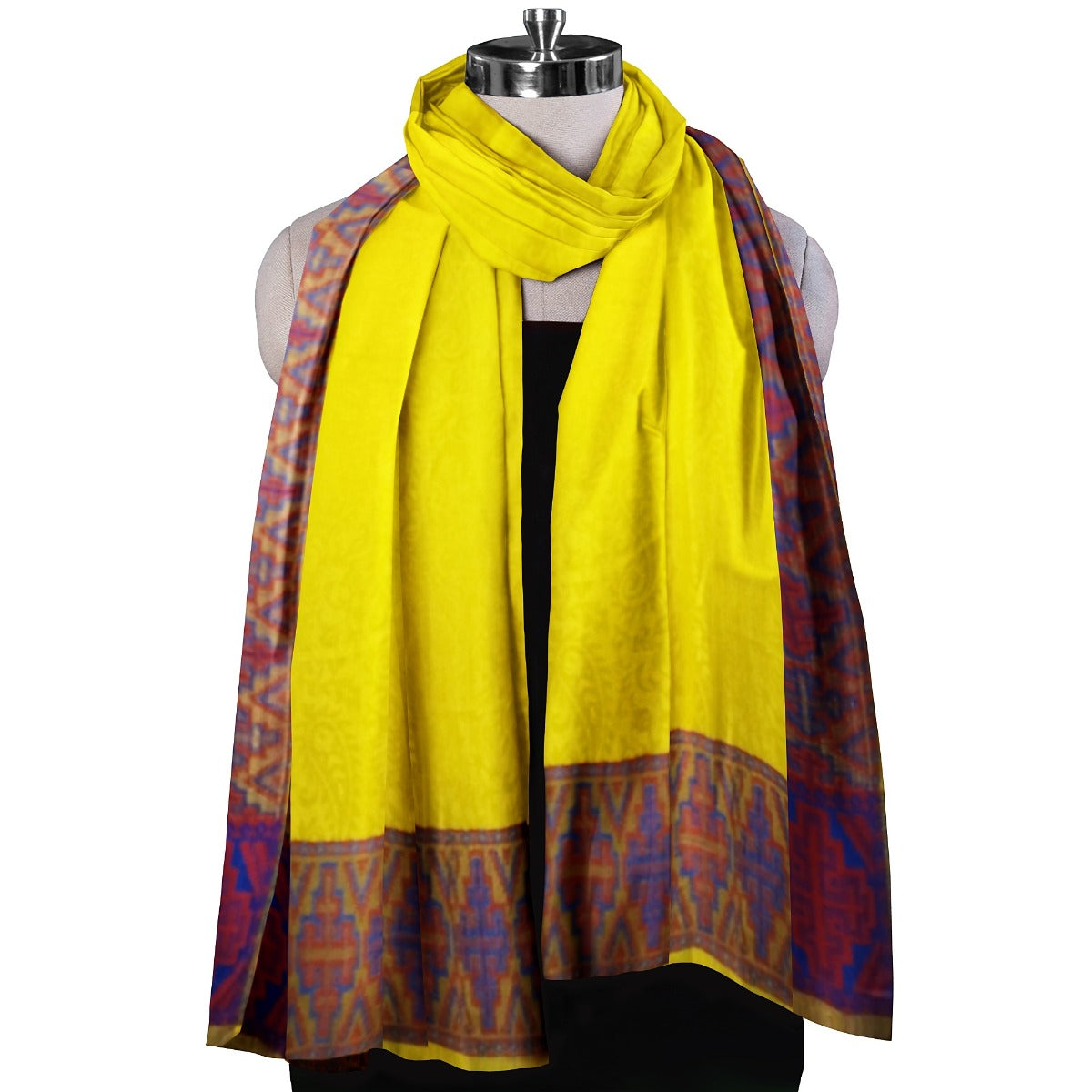 Women Scarf, Multicolor Bamboo Silk Scarf, Soft & Fine Quality with Stripes Pattern All Season Stole Size 2.00 x 0.70 Mtr Weight 120 Grams - The Amritsar Store