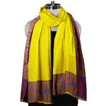 The Amritsar Store ,Multicolor Bamboo Silk Scarf, Soft & Fine Quality with Stripes Pattern - The Amritsar Store