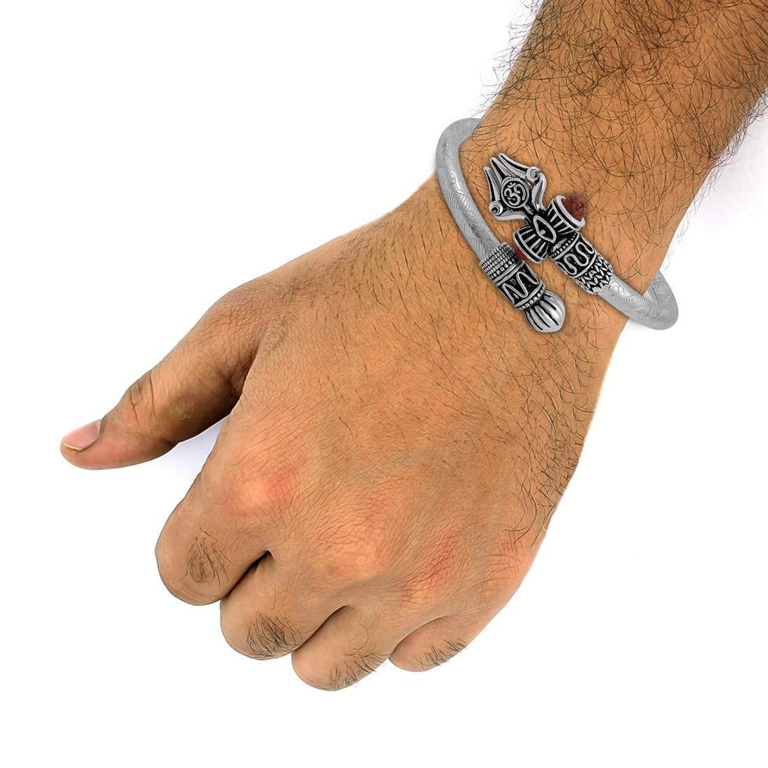 Trishul Damru Antique Vintage Ethnic Shiv ji Kada Bracelet For Men Women GIrls Boys By The Amritsar Store - The Amritsar Store