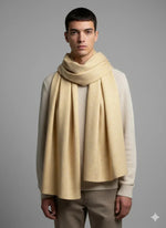 Golden Yellow Textured Scarf for Men & Women – Soft Lightweight Wrap | The Amritsar Store - The Amritsar Store