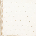 Pure Crepe Chiffon White Dyeable Dupatta With Sequence And Thread Work by The Amritsar Store - The Amritsar Store