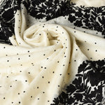 Mesmerizing Hues White & Black Aesthetically Designed From Kashmir Pure Wool Shawl - The Amritsar Store