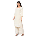 Chickenkari Luckhnawi Kurti Free Size Hand Carfted Top Tunic - The Amritsar Store