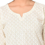 Chickenkari Luckhnawi Kurti Free Size Hand Carfted Top Tunic - The Amritsar Store