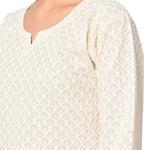 Chickenkari Luckhnawi Kurti Free Size Hand Carfted Top Tunic - The Amritsar Store