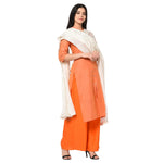 Pure Crepe Chiffon White Dyeable Dupatta With Sequence And Thread Work by The Amritsar Store - The Amritsar Store