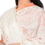 Pure Crepe Chiffon White Dyeable Dupatta With Sequence And Thread Work by The Amritsar Store - The Amritsar Store