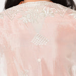 Pure Crepe Chiffon White Dyeable Dupatta With Sequence And Thread Work by The Amritsar Store - The Amritsar Store