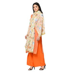 Floral Off-White Phulkari Dupatta With Multicolor Embroidery by The Amritsar Store - The Amritsar Store