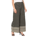 Black Plazzo With Off White Thread Work At The Bottom - The Amritsar Store