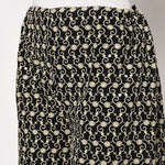 Black Plazzo With Off White Thread Work At The Bottom - The Amritsar Store