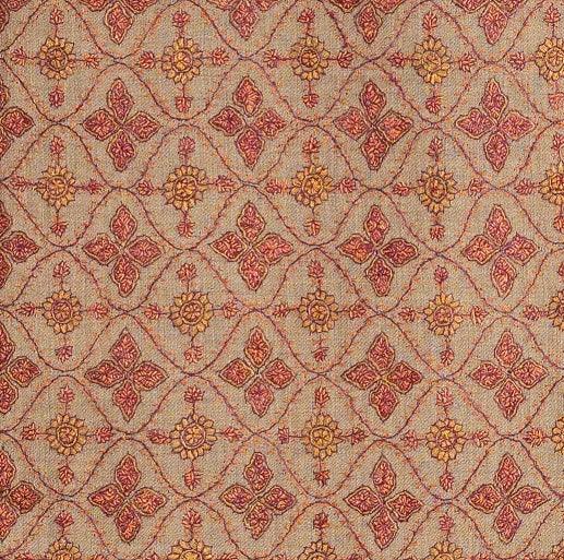 Women's Wool Shawl – Beige Hand Embroidered Elegant Wrap | The Amritsar Store - The Amritsar Store