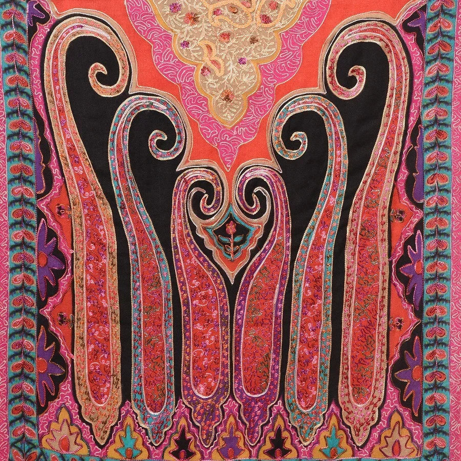 Stole for Women – Paisley Tie-Dye Kashmiri Aari Embroidery | The Amritsar Store - The Amritsar Store