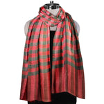 The Amritsar Store ,Multicolor Bamboo Silk Scarf, Soft & Fine Quality with Check Pattern Reversible - The Amritsar Store