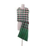 The Amritsar Store ,Multicolor Bamboo Silk Scarf, Soft & Fine Quality with Check Pattern Reversible - The Amritsar Store