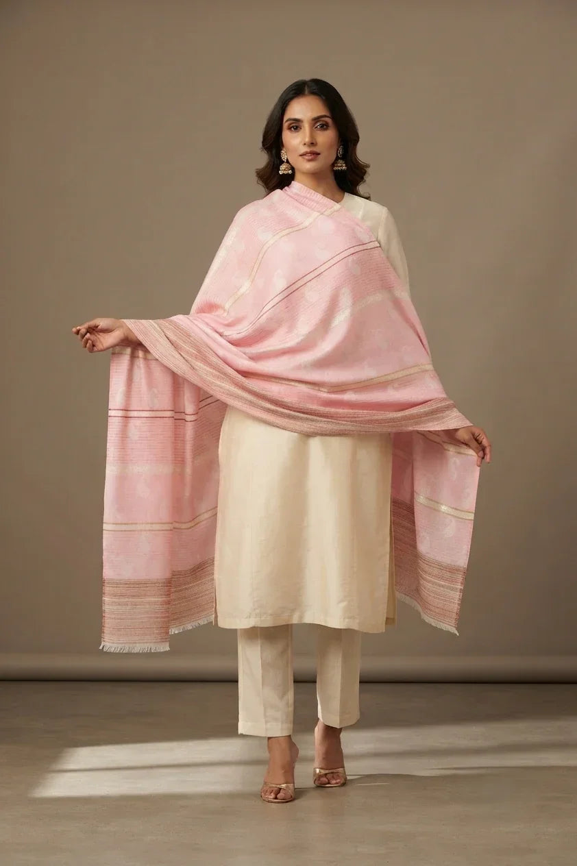 Women's Shawl – Classic Kashmiri Self-Wool, Soft & Warm | The Amritsar Store - The Amritsar Store