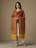 Women's Kashmiri Jaal Shawl – Floral Weave Reversible Designer Wrap | The Amritsar Store - The Amritsar Store