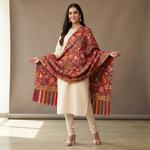 Women's handcrafted Kalamkari shawl featuring traditional artisan craftsmanship with elegant heritage-inspired detailing by The Amritsar Store.
